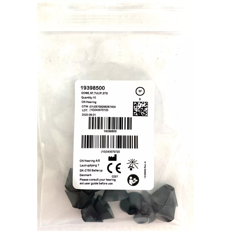 ReSound 1 Bag Of Tulip Domes For Resound Surefit Receivers.