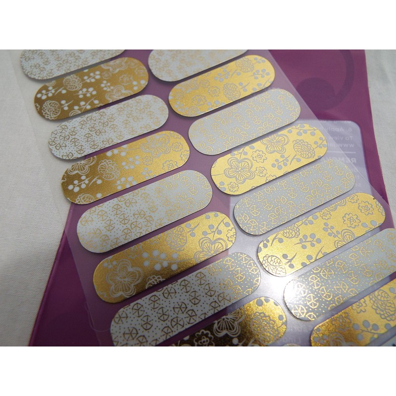 Jamberry Good As Gold 0316 23A4 Nail Wrap (Full Sheet)