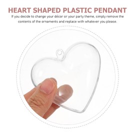 iplusmile Clear Hollow Balls Acrea Heart Shape Plastic Balls for Decoration Ornaments Decoration Set of 10 6cm