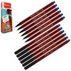 NATARAJ Classic Fine Point BLUE Ballpoint Pens (12 x 0.7mm