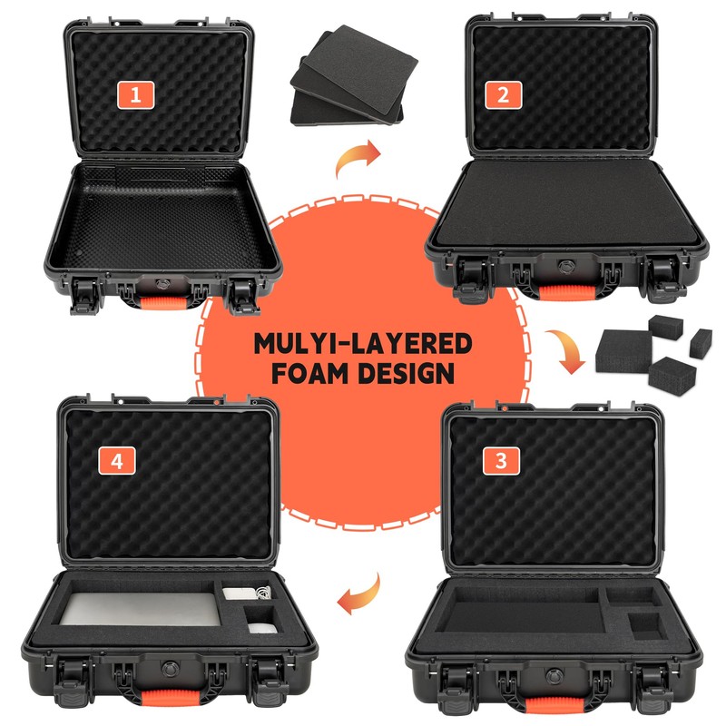 WELIDAY Waterproof Laptop Hard Case for 15.6-17.3 inch Gaming Laptops