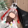 Clear Doll Display Bag, Portable Protective Case with Pom Poms