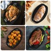 13” Roaster Pan with Lid and Rack, Small Enamel Roaster