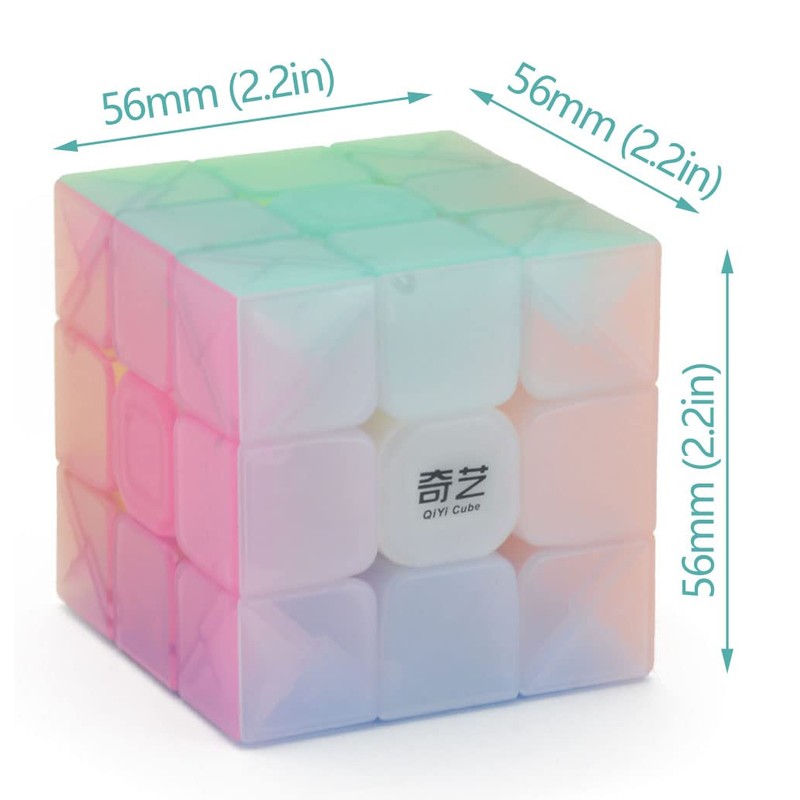 Jelly Speed Cube 3x3 Stickerless Magic Cube Puzzle Toy Colorful