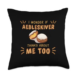 Aebleskiver Pancake Pan Recipe Mix Maker Danish Throw Pillow