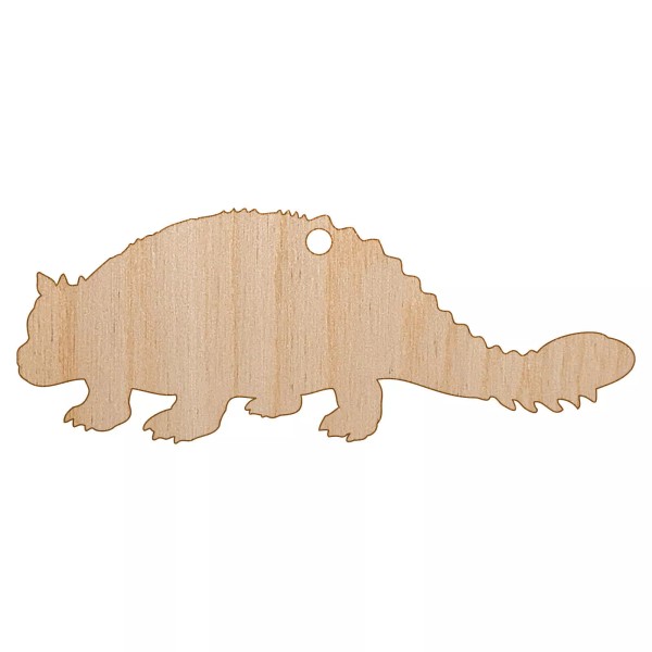 Sniggle Sloth Ankylosaurus Dinosaur Solid Unfinished Craft Wood Christmas Tree