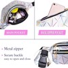 Bum Bag Metallic Waist Bag Fashionable, Silver (Updated Version), street