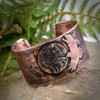 American Made Rustic Copper Cuff Bracelet – Raven Moon Motif