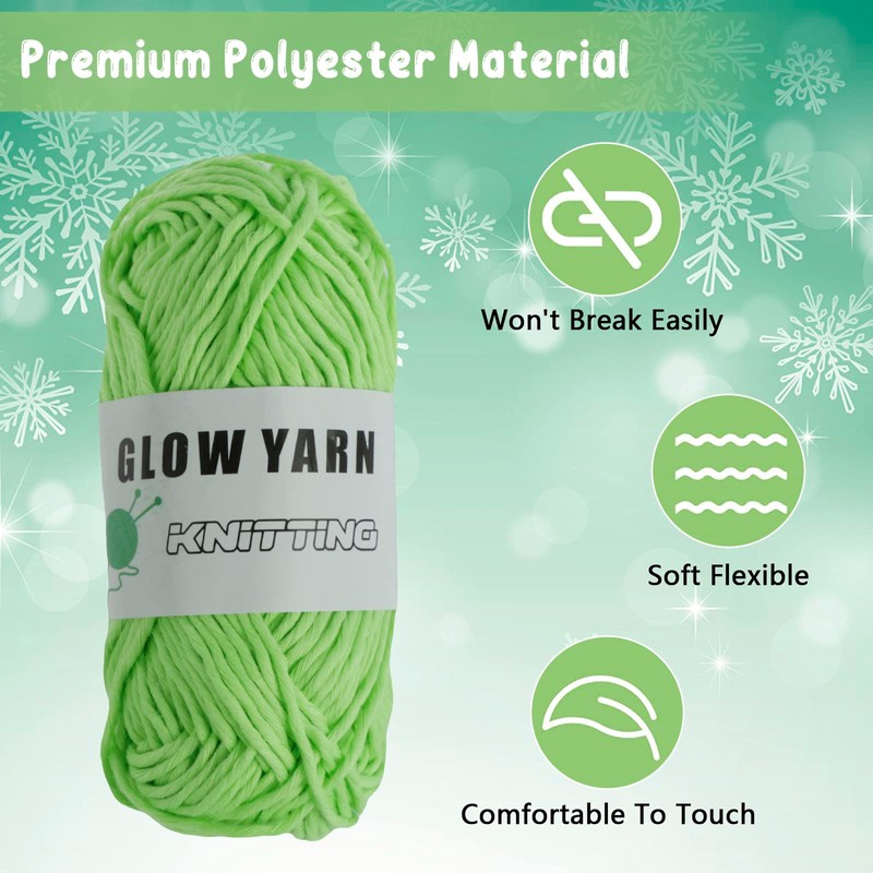 Creative Luminous Knitting Yarn - 5 Rolls Glow in The