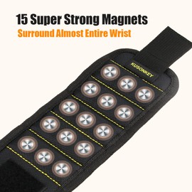 Magnetic Wristband Tool Gifts for Men,KUSONKEY Christmas Gifts for Men Who have Everything,Wrist Magnetic Screw Holder with Strong Magnets,Wrist Magnet for Holding Screws Tool for Men,Dad,Electrician
