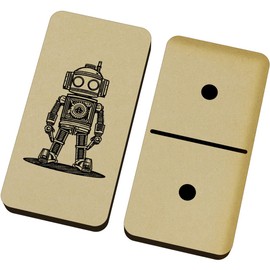 Azeeda 'Clockwork Steampunk Robot' Domino Set & Box (DM00040325)