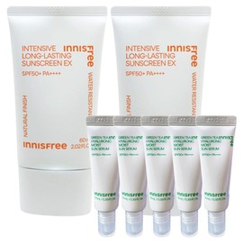 Innisfree Intensive Long-Lasting Sunscreen EX 2pcs+ (Moisturizing Sun Serum 10mlx5 main product volume) / 이니스프리 인텐시브 롱래스팅 선스크린 EX 2개+(수분선세럼10mlx5 본품용량)
