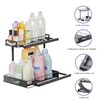 JAQ Under Kitchen Sink Organizer, 2 Tier Metal Slide Out