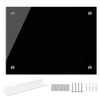 Black Glass Dry Erase Whiteboard, 18" x 24" Frameless Glass
