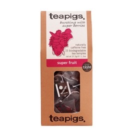 Teapigs Super Fruit Tea Made With Whole Fruit (6 Packs of 15 Tea Bags)