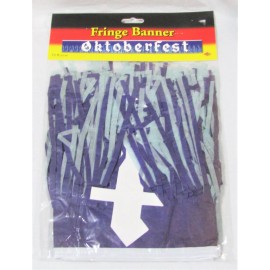 Beistle Oktoberfest Tissue Fringed Banner #55747, 1/pk, 7.5 ft, Beistle, Vintage 1989