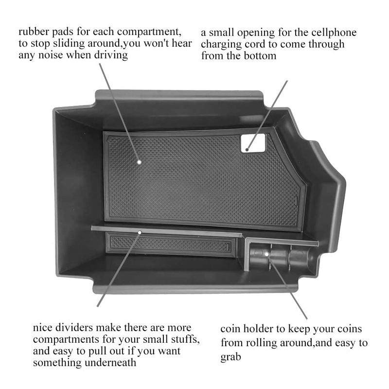 Vesul Center Console Armrest Storage Box Compatible with Infiniti QX50