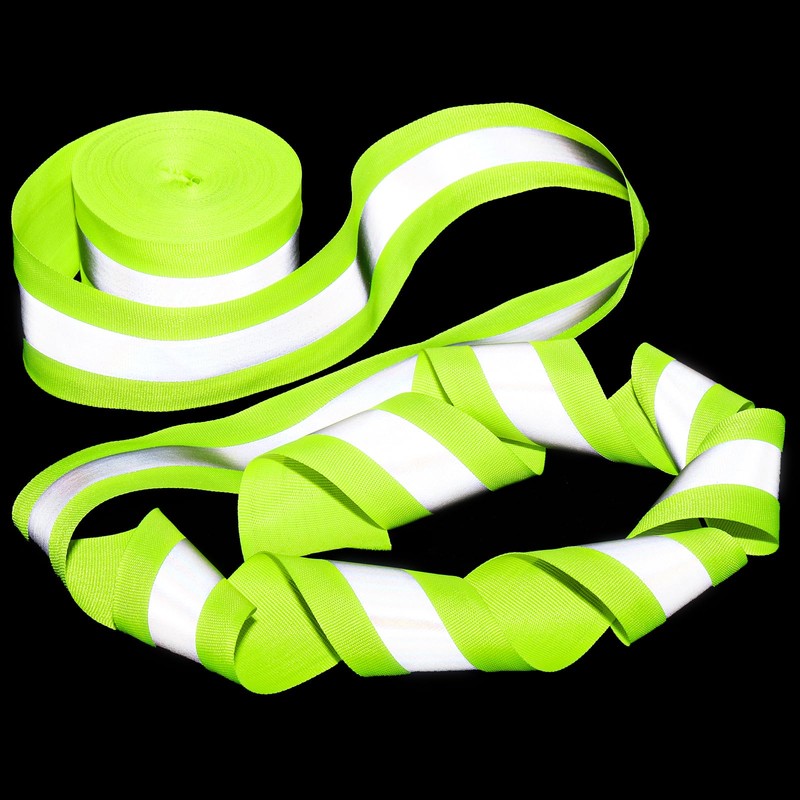 Tlence 2 Rolls 2" x 66ft Reflective Ribbon, High Visibility