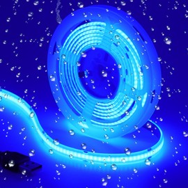 KXZM DC 5V USB COB Blue LED Strip Light IP65 Waterproof USB Powered 6.6ft/2M 640LEDs High Brightness Flexible LED Tape Lights