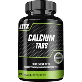 Calcium 200 Vegan Tablets - Organic Calcium Citrate 120 mg per Tablet - 200 Days Supply - Supports Bone Health - Dietary Supplement by MZ