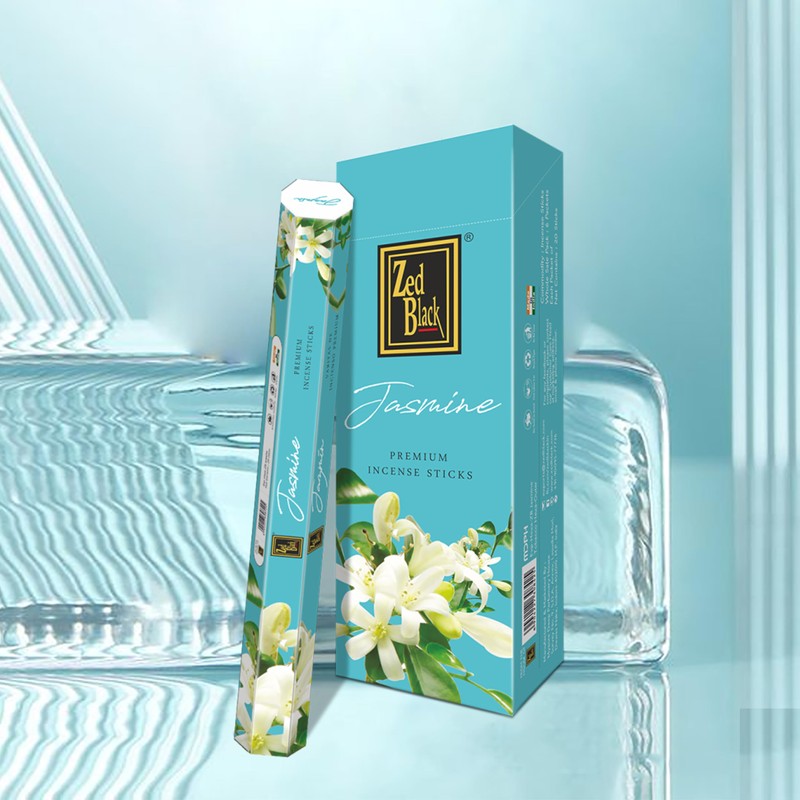 ZED BLACK Jasmine Premium Incense Sticks, 20 Packets of 20