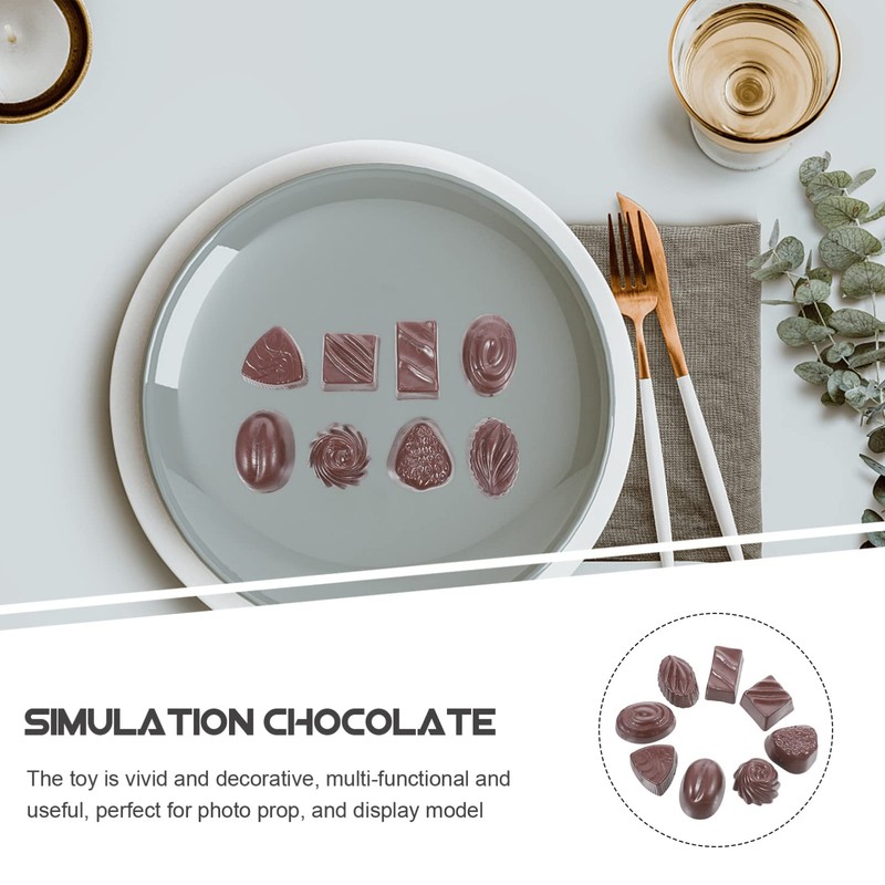 Ciieeo 8pcs Fake Chocolate Props Simulated Chocolates Models Bulk Faux