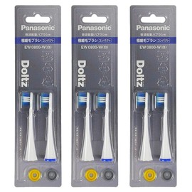 Panasonic EW0800-W Doltz Replacement Brush, Extra Fine Bristle Brush, Compact, Set of 2, Set of 3, White