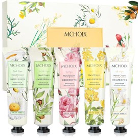FUWEN 5PCS Crema de Manos Hidratante, Crema de Manos Hidratante Diaria con Fragancia Vegetal, Coleccin de Cremas de Mano Profundamente Hidratantes y  