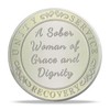 deDecoml Elegant Sobriety Challenge Coin for Women with Inspirational Design