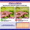 NUOLAN 6FT American Flag Picnic Table Cover with Bench Covers