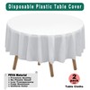 White Plastic Tablecloths 2 Pack Disposable Table Covers 84 Inch