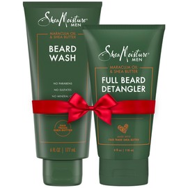 SheaMoisture Beard Care Set – Beard Wash & Full Beard Detangler with Shea Butter & Maracuja Oil, Gifts for Men (2 Piece Set)