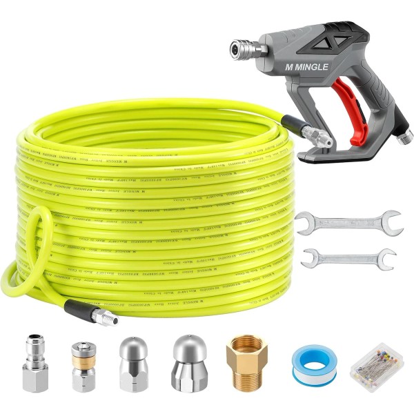 No Brand M MINGLE Sewer Jetter Kit for Pressure Washer