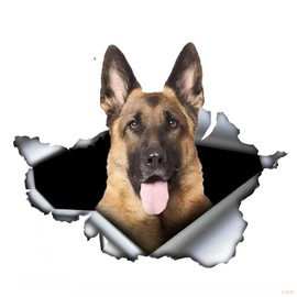 Car Sticker 15 cm German Shepherd Car Sticker German Shepherd Car Stickers Waterproof Pet Dog Ripped Sticker Bumper Rear Window Decor Reflective Sticker D26006#