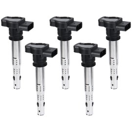 YOMALL 5PCS UF575 Ignition Coils Ignition Coils Pack Fits for Jetta 2005-2018, for Beetle 2006-2019, for Golf 2010-2014, for 2012-2013 TT RS Quattro, 2007-2014 Gallardo 2.5L 5.0L, Aftermarket Parts