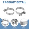 PATIKIL 5 Pcs 27-29mm Mini Fuel Injection Hose Clamps Stainless