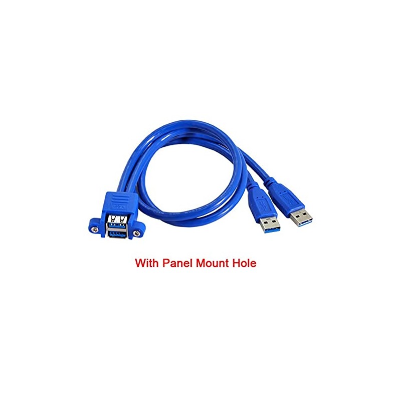 Cablecc Combo Dual USB 3.0 macho a hembra apilable 50