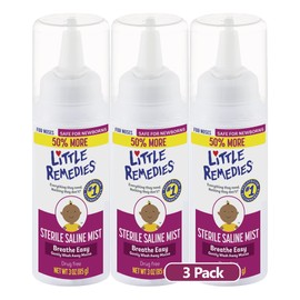 Little Remedies Little Remedies Sterile Saline Nasal Spray for Baby and Newborn, 3 Oz, 3 Pack