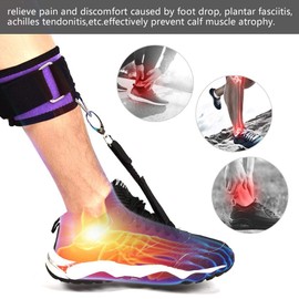 Wytino Foot Lift Weakness Orthosis, Foot Up Orthosis Foot Drop Splint for Ankle Joint Plantar Fasciitis Relieve Pain Adjustable Wrap Compression Improve Gait for Men Women