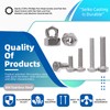 Glarks 152Pcs 1/4"-20 Phillips Pan Head Screws & 1/4" Outer