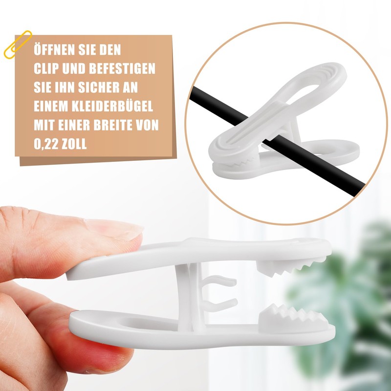 EOGRFW Pack of 50 Hanger Clips, Strong Finger Clips, Finger