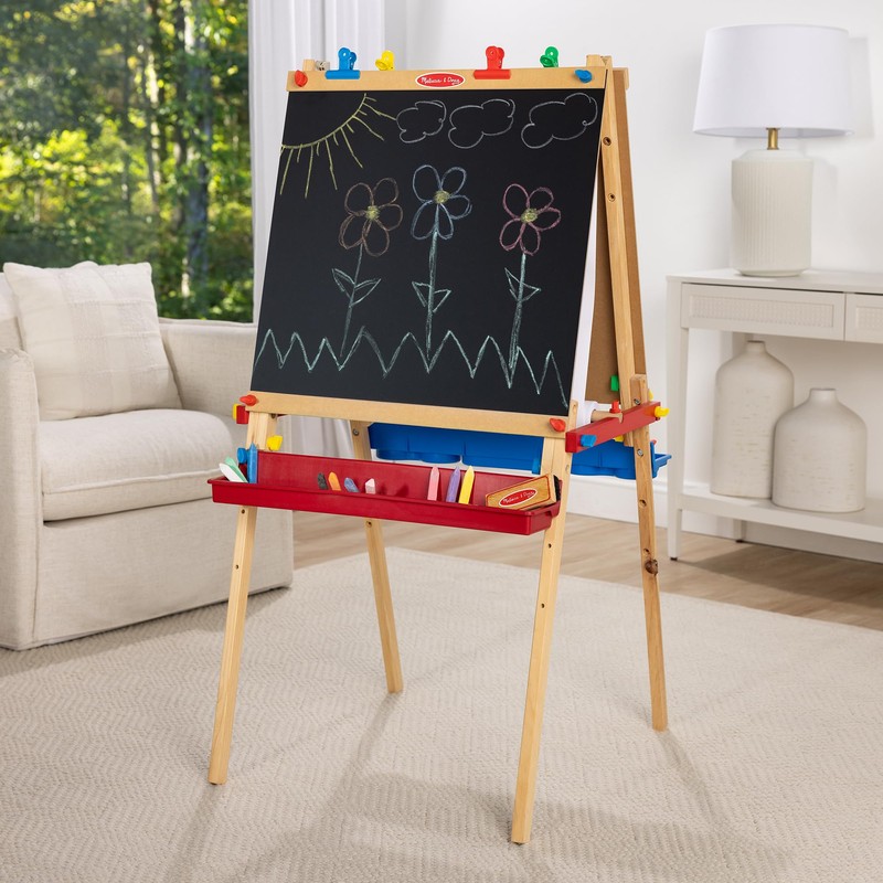 Melissa & Doug Deluxe Wooden Art Easel for Kids with