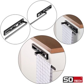 SOTECH Style Towel Rail with Single Arm 325 mm Pull-Out Path 145 mm for Side and Under-Unit Mounting on Washbasin in Bathroom and Kitchen Black