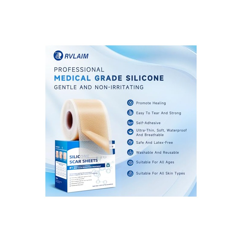 Rvlaim Silicone Scar Sheets for Effective Scar Treatment