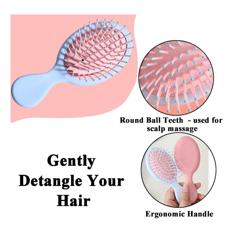 10 Mini Cepillos Peines Cabello De Peluquer Para Desenredar