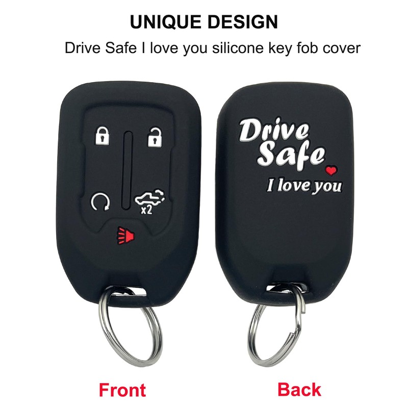 Key Fob Cover for Chevy GMC Accessories 5 Button Smart