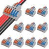 10 pcs Lever Wire Connectors (2 in 6 Out),Quick Wiring