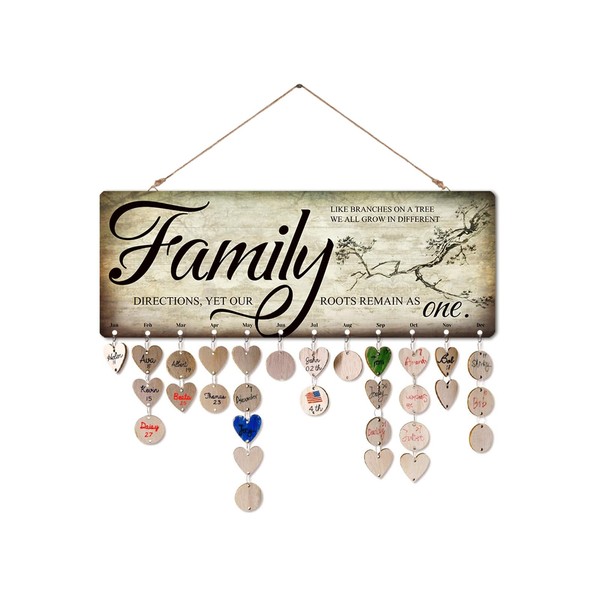 Gifts for Grandma Family Tree Wall Decor Family Birthday Board