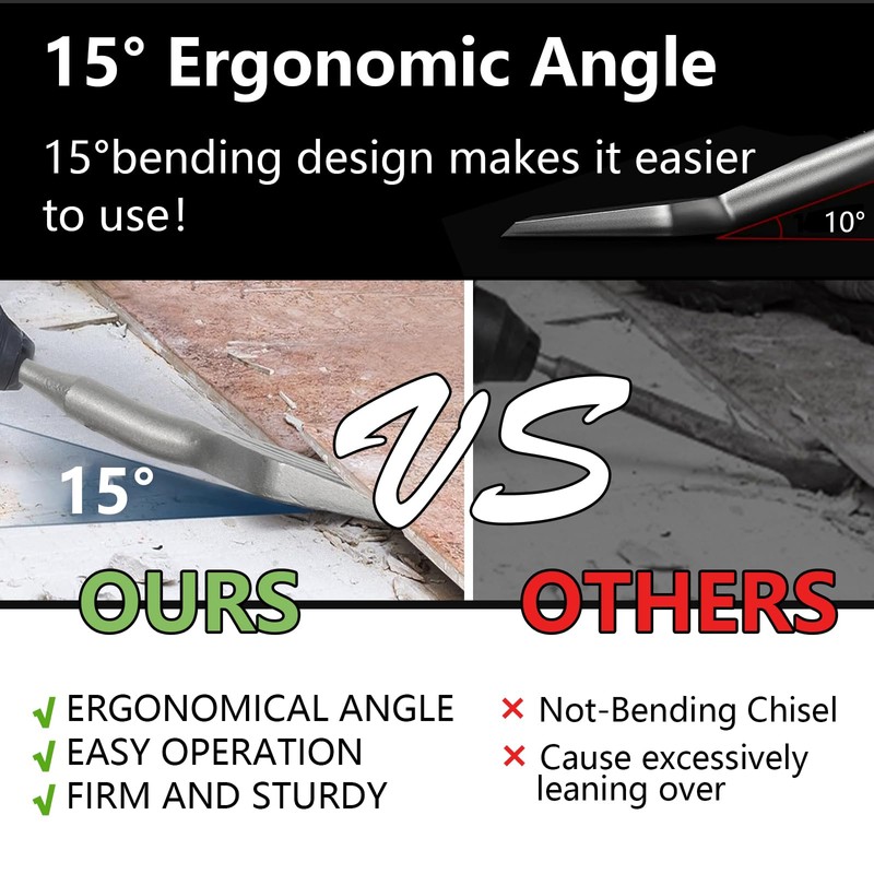 Greywolf SDS Plus Chisel Drill Bit, 3 Inch 20° Crank