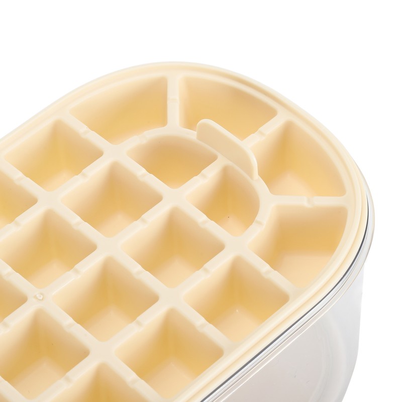 Ice Cube Tray with Lid Bin 2 Layer Ice Trays